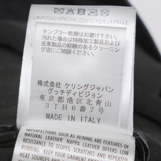 GUCCI skinny pants 360417 lambskin black Women 36 Used Authentic