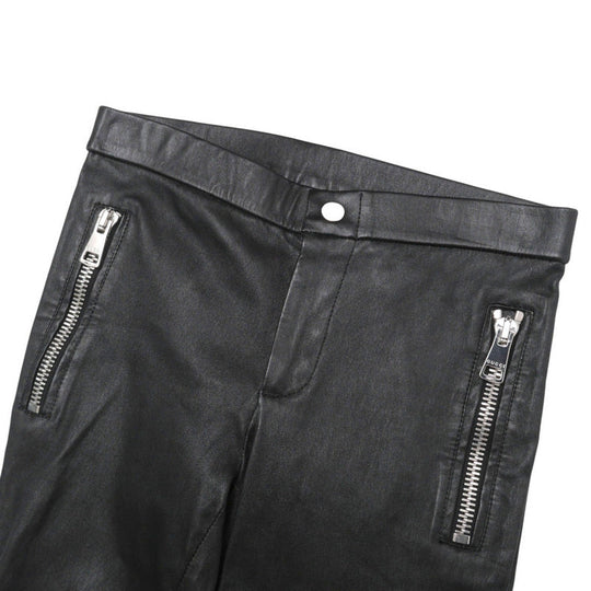 GUCCI skinny pants 360417 lambskin black Women 36 Used Authentic