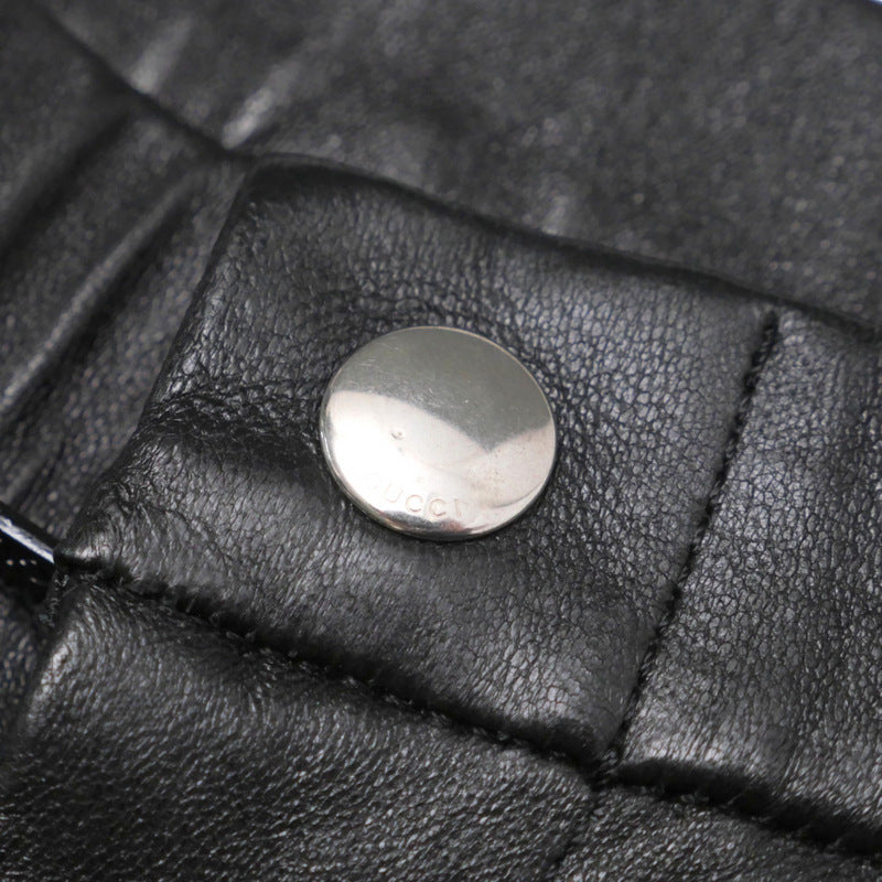 GUCCI skinny pants 360417 lambskin black Women 36 Used Authentic