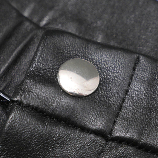 GUCCI skinny pants 360417 lambskin black Women 36 Used Authentic