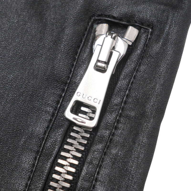 GUCCI skinny pants 360417 lambskin black Women 36 Used Authentic