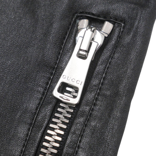 GUCCI skinny pants 360417 lambskin black Women 36 Used Authentic