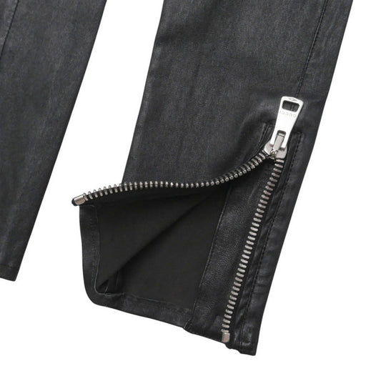 GUCCI skinny pants 360417 lambskin black Women 36 Used Authentic