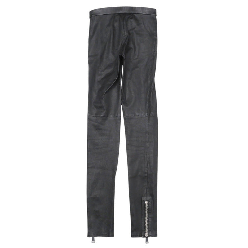 GUCCI skinny pants 360417 lambskin black Women 36 Used Authentic