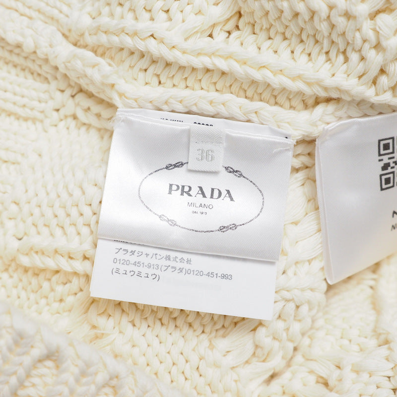 PRADA Vest P29837 cotton 100% White / blue Women 36 Used Authentic