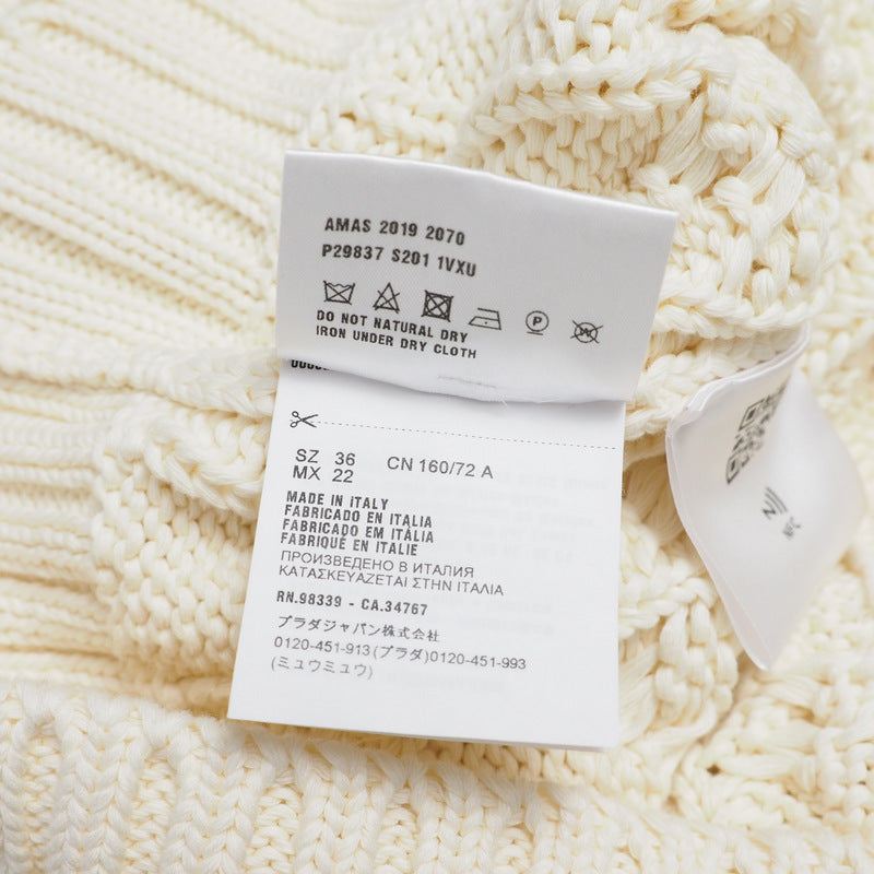 PRADA Vest P29837 cotton 100% White / blue Women 36 Used Authentic