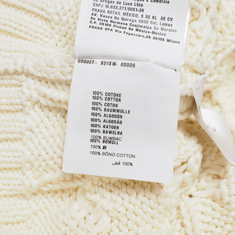 PRADA Vest P29837 cotton 100% White / blue Women 36 Used Authentic