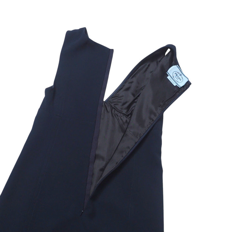 PRADA one piece DNA881 Acetate 72% Viscose Rayon 28% Navy Women 40 Used Authentic
