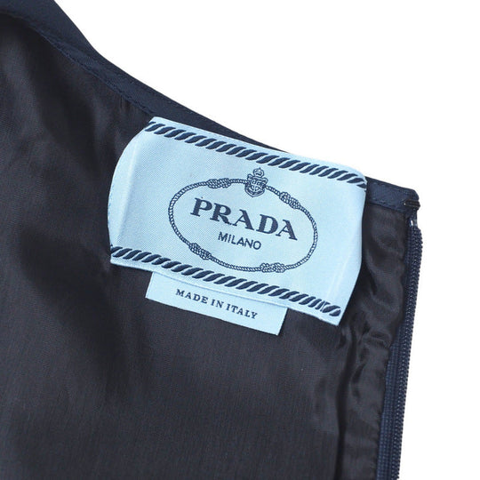 PRADA one piece DNA881 Acetate 72% Viscose Rayon 28% Navy Women 40 Used Authentic