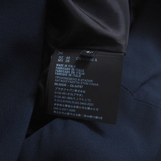 PRADA one piece DNA881 Acetate 72% Viscose Rayon 28% Navy Women 40 Used Authentic