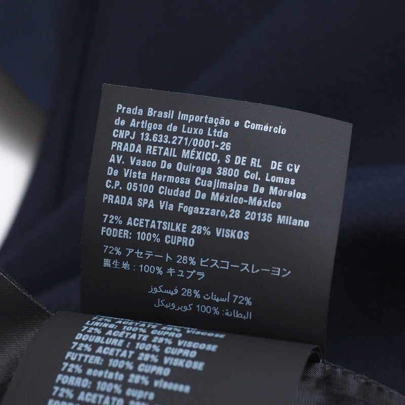 PRADA one piece DNA881 Acetate 72% Viscose Rayon 28% Navy Women 40 Used Authentic