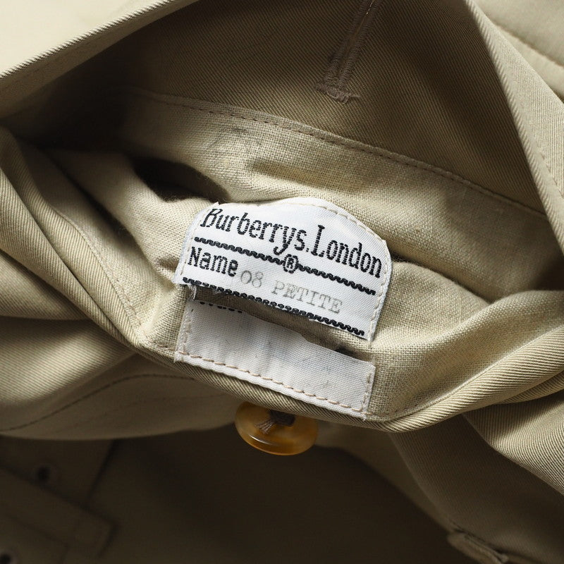 BURBERRY trench coat cotton beige Women 8 Used Authentic