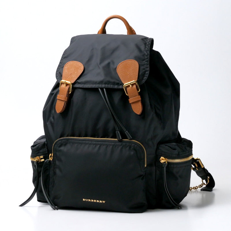 BURBERRY Backpack Nylon black Burberry Backpack Women Used Authentic