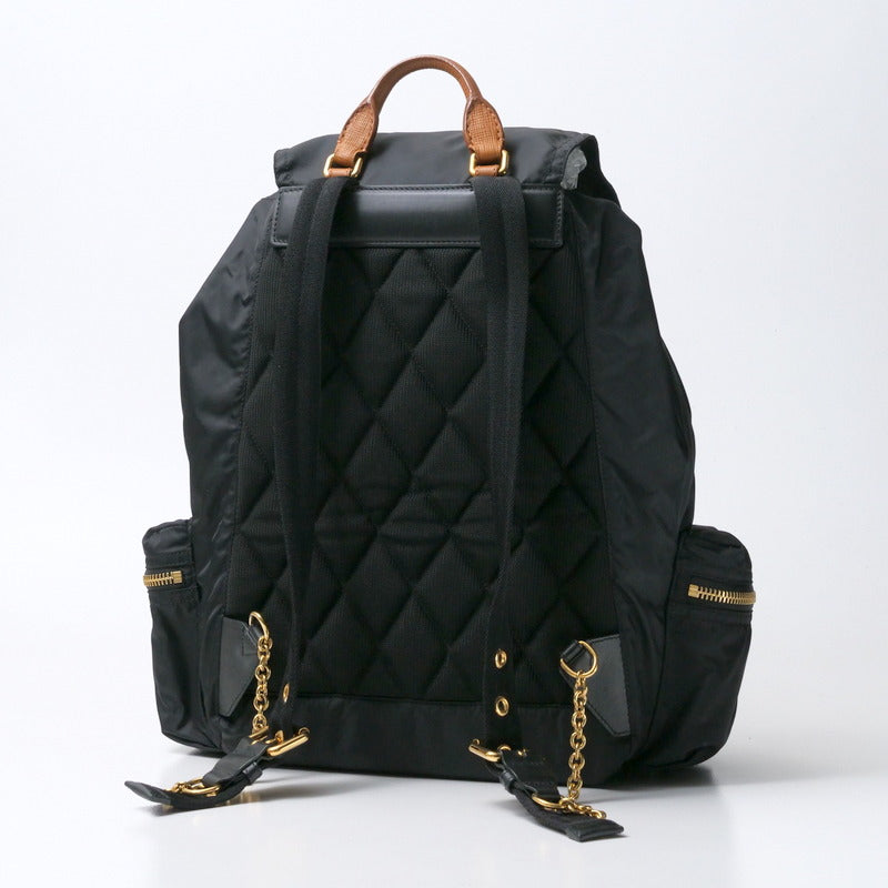 BURBERRY Backpack Nylon black Burberry Backpack Women Used Authentic