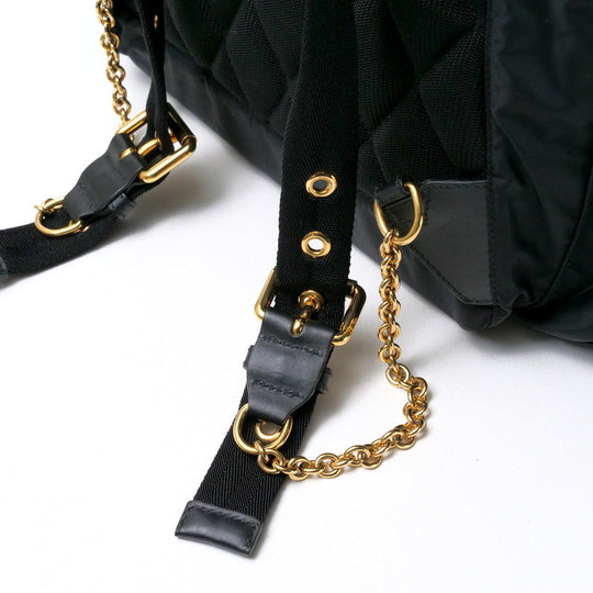 BURBERRY Backpack Nylon black Burberry Backpack Women Used Authentic