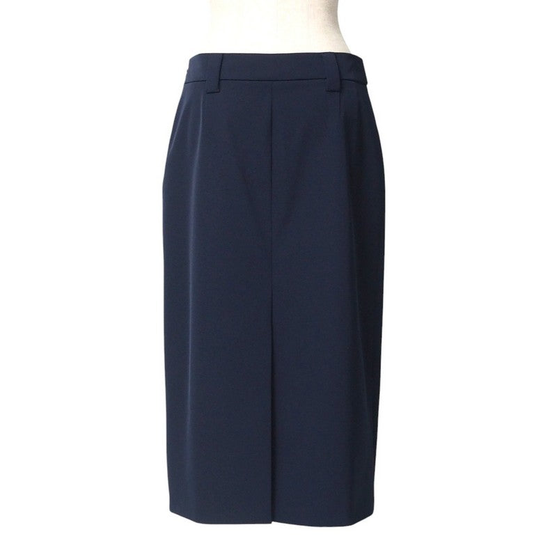 PRADA skirt P151U polyester Navy Women 38 Used Authentic