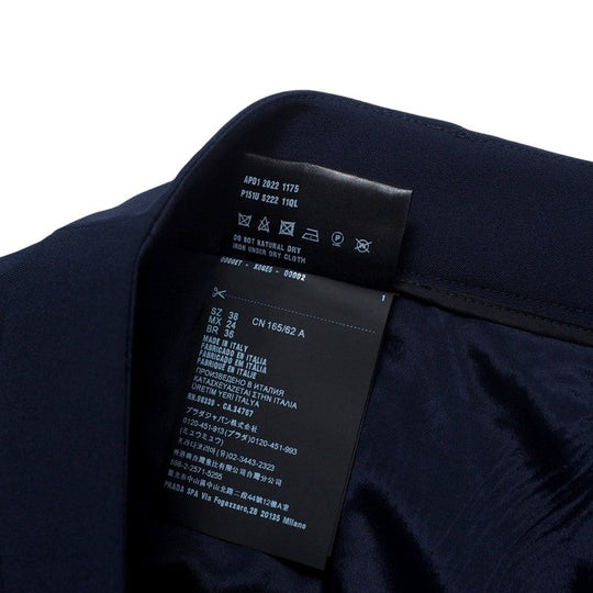 PRADA skirt P151U polyester Navy Women 38 Used Authentic