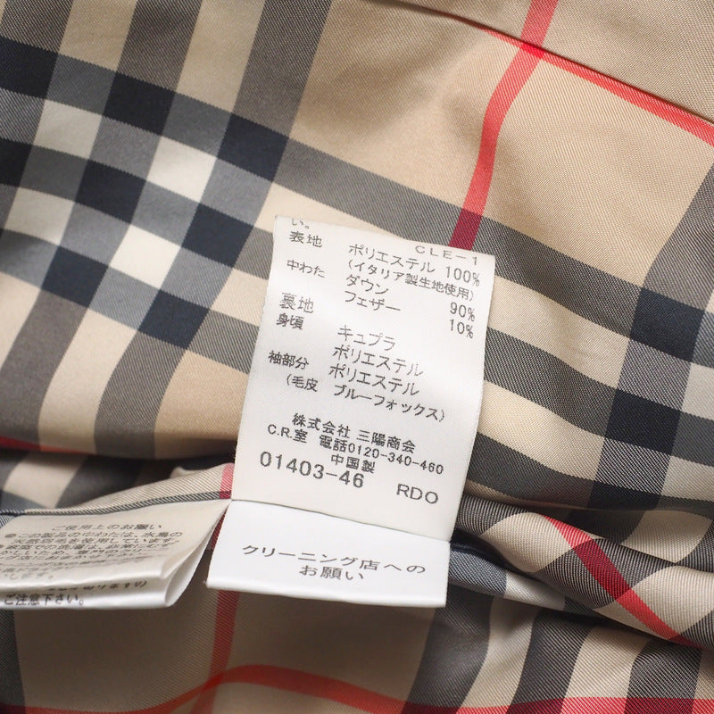 BURBERRY coat polyester black Women 44 Used Authentic