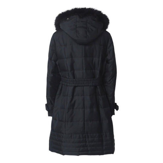 BURBERRY coat polyester black Women 44 Used Authentic