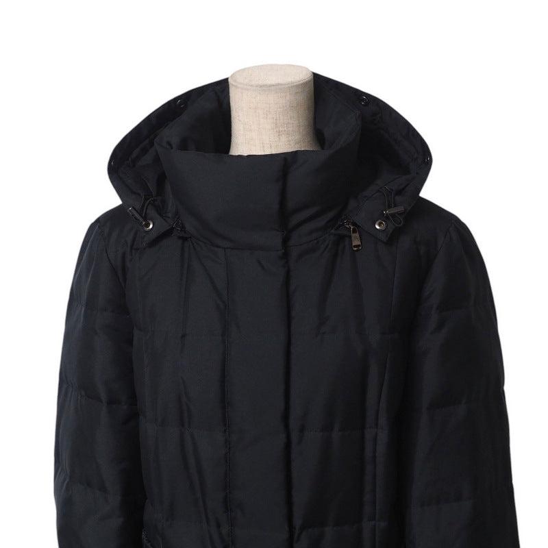 BURBERRY coat polyester black Women 44 Used Authentic