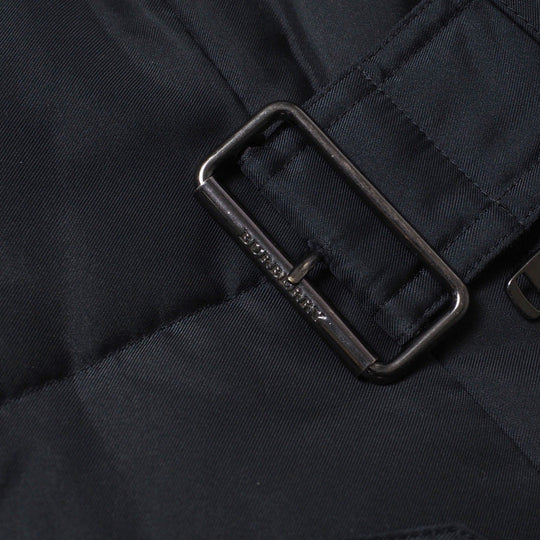 BURBERRY coat polyester black Women 44 Used Authentic