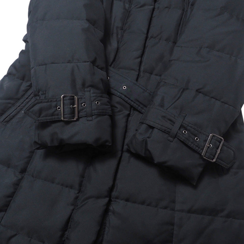 BURBERRY coat polyester black Women 44 Used Authentic