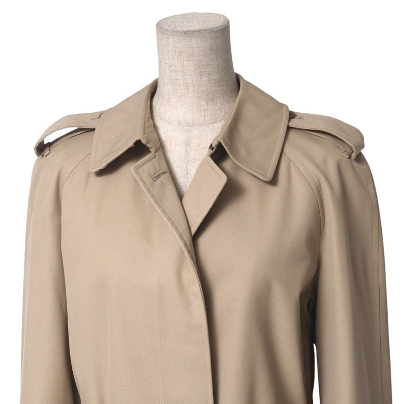BURBERRY trench coat 65% polyester 35% cotton% beige Women 9AB2 Used Authentic
