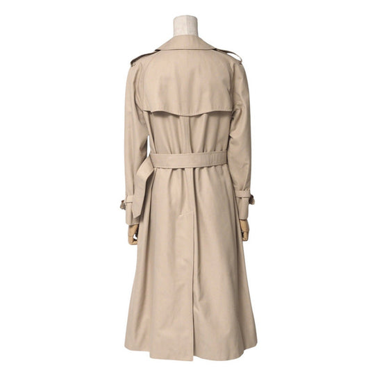 BURBERRY trench coat 65% polyester 35% cotton% beige Women 9AB2 Used Authentic
