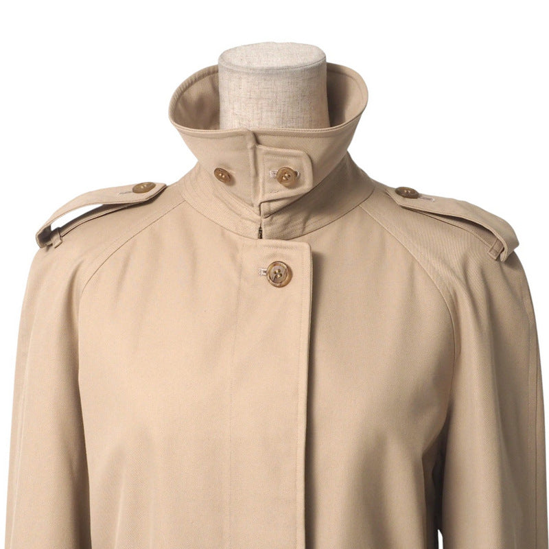 BURBERRY trench coat 65% polyester 35% cotton% beige Women 9AB2 Used Authentic
