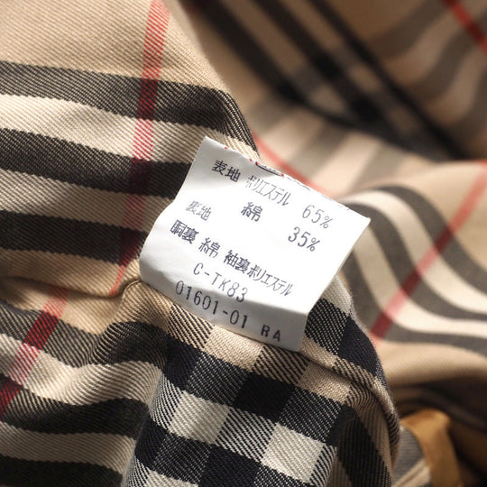 BURBERRY trench coat 65% polyester 35% cotton% beige Women 9AB2 Used Authentic