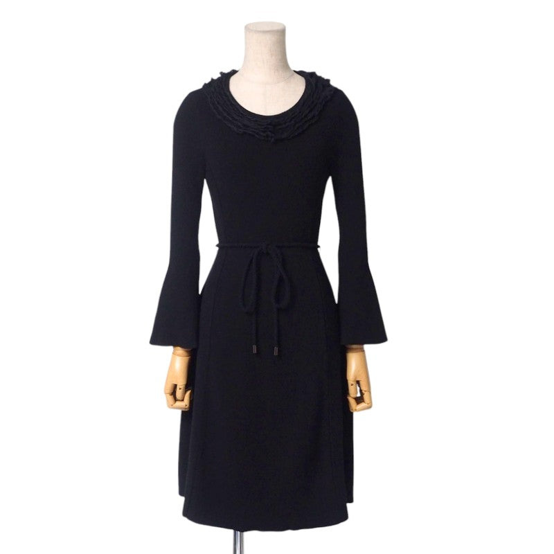 BURBERRY BLACK LABEL one piece D5N82-316-09 68% rayon, 32% polyester black Women 38 Used Authentic