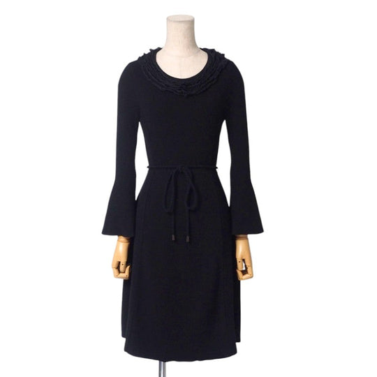 BURBERRY BLACK LABEL one piece D5N82-316-09 68% rayon, 32% polyester black Women 38 Used Authentic