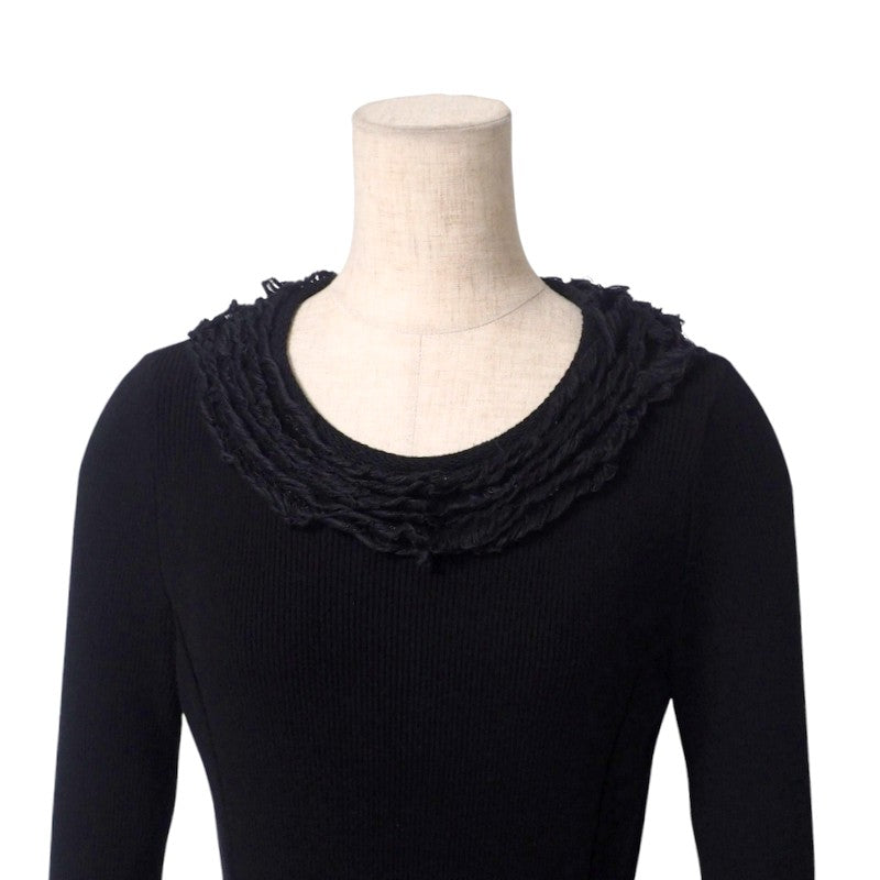 BURBERRY BLACK LABEL one piece D5N82-316-09 68% rayon, 32% polyester black Women 38 Used Authentic