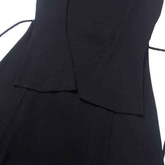 BURBERRY BLACK LABEL one piece D5N82-316-09 68% rayon, 32% polyester black Women 38 Used Authentic