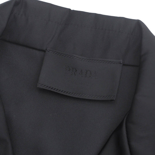 PRADA Short sleeve shirt SC449 S182 1WQ8 Nylon black mens M(180/96A) Used Authentic