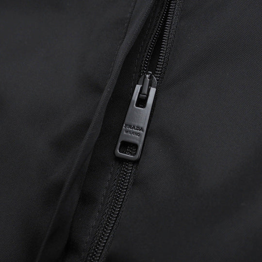 PRADA Short sleeve shirt SC449 S182 1WQ8 Nylon black mens M(180/96A) Used Authentic