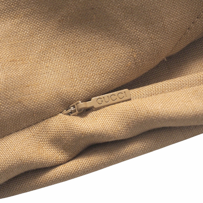 GUCCI skirt 691800 86% rayon, 14% linen Ocher system Women 44 Used Authentic