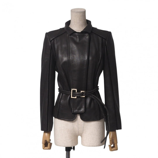 GUCCI Jacket 136350.XM216 Cowhide Brown Women 38 Used Authentic