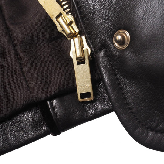 GUCCI Jacket 136350.XM216 Cowhide Brown Women 38 Used Authentic
