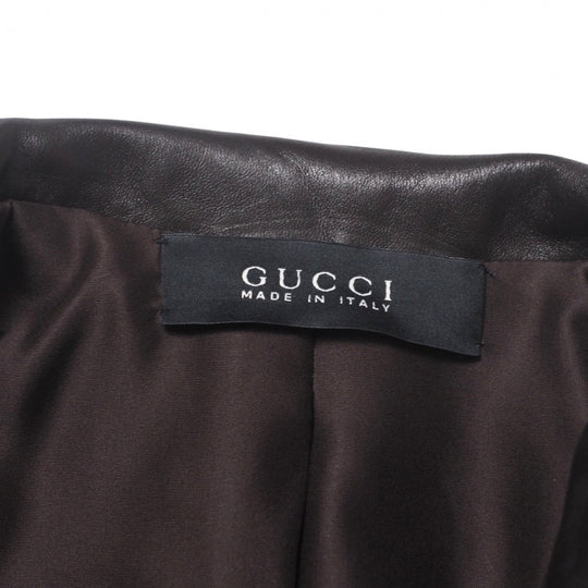 GUCCI Jacket 136350.XM216 Cowhide Brown Women 38 Used Authentic