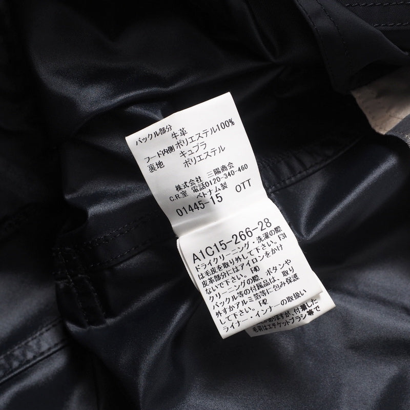 BURBERRY coat A1C15-266-28 polyester Navy mens 42 Used Authentic