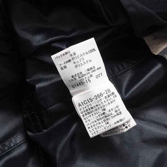 BURBERRY coat A1C15-266-28 polyester Navy mens 42 Used Authentic