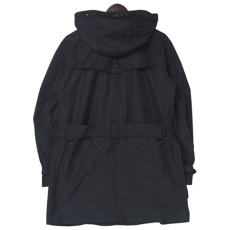 BURBERRY coat A1C15-266-28 polyester Navy mens 42 Used Authentic