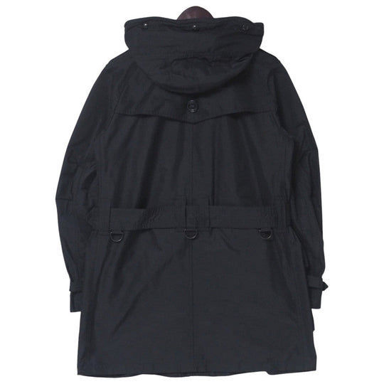 BURBERRY coat A1C15-266-28 polyester Navy mens 42 Used Authentic