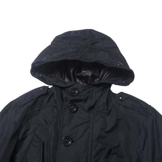 BURBERRY coat A1C15-266-28 polyester Navy mens 42 Used Authentic