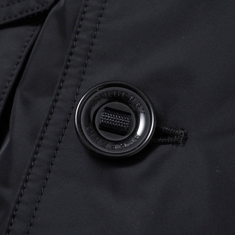 BURBERRY coat A1C15-266-28 polyester Navy mens 42 Used Authentic