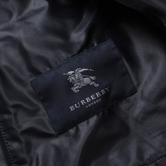 BURBERRY coat A1C15-266-28 polyester Navy mens 42 Used Authentic