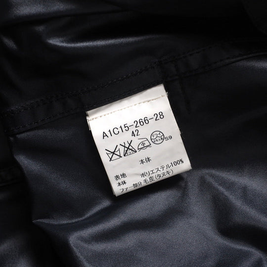 BURBERRY coat A1C15-266-28 polyester Navy mens 42 Used Authentic