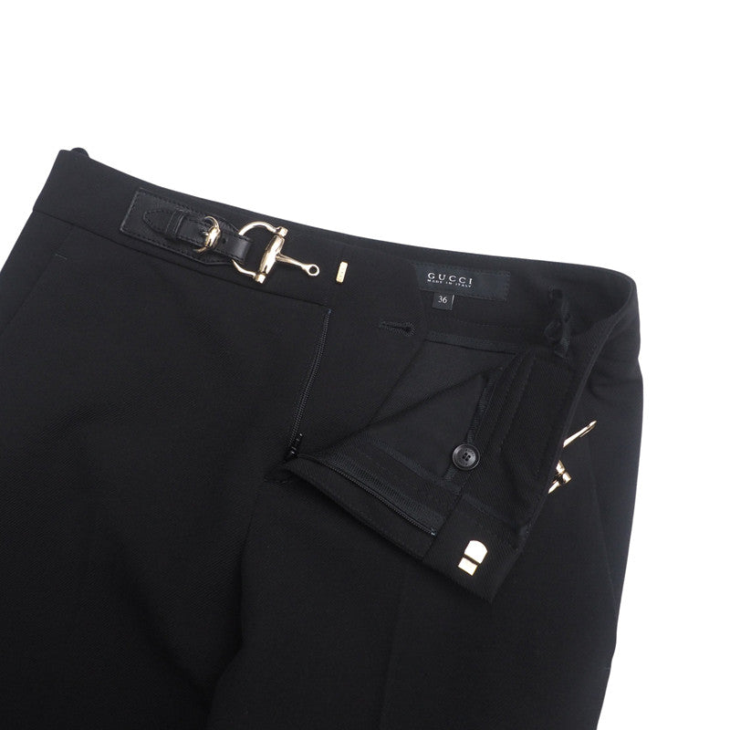 GUCCI Pants wool black Women 36 Used Authentic