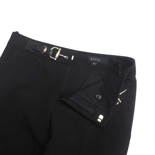 GUCCI Pants wool black Women 36 Used Authentic